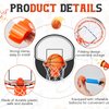 Liliful 4 Pack Indoor Trash Can Basketball Set, Including 4 Pcs Clip on Hoop with Backboard, 4 Pcs Inflatable Ball and 2 Pcs Pump, Fun Indoor Basketball Game Office Stress Relief Toy Fun Birthday Gift
