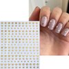 Stars Nail Art Stickers Nail Decals Black White Gold Silver Star Nail Design Sticker 3D Self-Adhesive Star Nail Charm Supplies for Women Girls Acrylic DIY Nail Decoration Accessories 6 Sheets