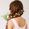 40Pcs Small Flower Hair Clips for Women, Mini Rhinestone Pearl Hair Clips White Hair Clips Wedding Hair Accessories for Women Girls