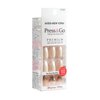 Kiss New York Press and Go False Nails Press On Nails Full Cover Nails Tips with Self Adhesive Tabs (Leopard French)
