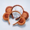 2PCS Cute Monkey Ear Headband Brown Cartoon Hair Accessories Photography Festival Funny Props Hair Clip Animal Ear Hair Band