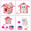 ZNTWEI American Doll Clothes and Accessories - Pet Kitty Play Set fit American 18 Inch Doll Including 18 Inch Doll Clothes, Pet Nest, Cat Pot, Toy Ball, Hair Comb, Toy Fish