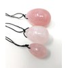 THY COLLECTIBLES Set of 3 Drilled Yoni Eggs Rose Crystal Quartz Jade Egg for Kegel Exercise Pelvic Floor Muscles Vaginal Exercise Ben Wa Ball Health Care for Women Brocade Gift Box & Pouch