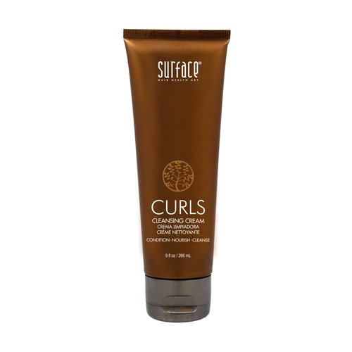 SURFACE Hair CURLS Cleansing Cream, Vegan And Paraben Free, No Lather Gentle Cleansing Conditioner for Curly and Wavy Hair, 9 Fl. Oz.