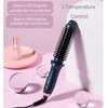 Zjyufy Small Curling Straightening Iron Brush for Short Long Hair Portable Heated Hair Curler Straightener Barrel Wand for Travel Home Styling Bangs Short Long Hair
