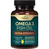 Triple Strength Omega 3 Fish Oil 2400 mg Supplement, Nature's Omega-3 Supplements, Brain & Heart Health Support - EPA & DHA, Fish Oil in Each Softgel, Fatty Acids Fish Oil Supplement - 60 Softgels
