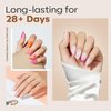 modelones Short Almond Nail Tips, Pre-shaped Full Cover Fake Nails Soft Gel Acrylic Nail Tips Nail Extension False Gel x Nail Kit 216PCS 12Sizes