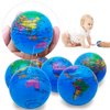 24 PCS Globe Squeeze Balls,2.5 Inch Stress Ball,Pressure Relieving Health Balls,Foam Squeeze Balls for Kids,School,Classroom,Party Favors