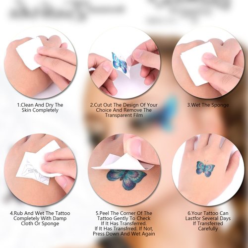 Butterfly Temporary Tattoos for Adults, Colorful Waterproof Butterfly & Flower Tattoo Stickers for Arms – Perfect for Birthday Party Favors, Makeup, and Summer Events