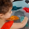 SES Creative: Fish in A Row - 4 Fish Boats, Linking Colorful Toy Boats, Stacking & Scooping, Bathtime Play & Water Activity, Baby-Toddler-Kids 10mo+