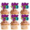18pcs Glitter Bowling Ball Dessert Cupcake Topper Bowling Rolling into 10 Theme Decor Supplies Boys Girls Happy 10th Birthday Party Decorations