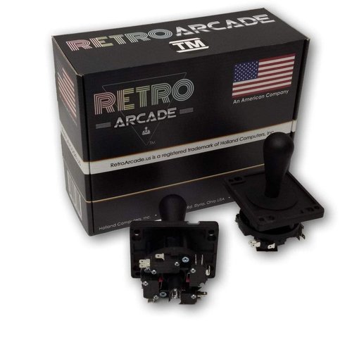 Competition Style Arcade Joystick, Black, 8-way Only Operation, Elliptical Black Handle, Precision 8-way