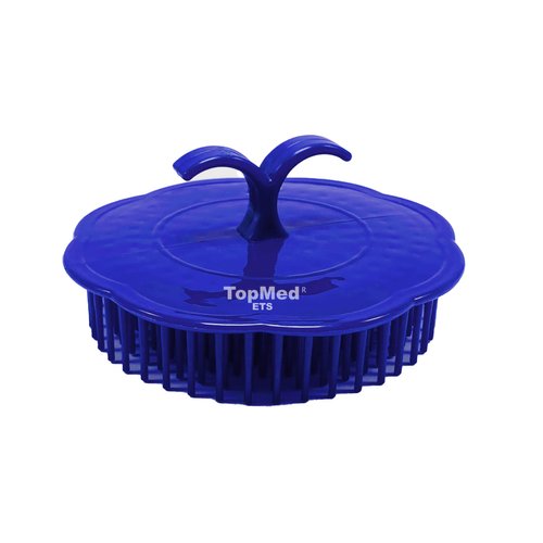 TOPMED ETS Hair Scalp Exfoliator Brush, Dandruff Cleaning Brush, Shower Scalp Shampoo Brush for Home, Office, Travel and Pets Pack of 2 (Purple & Blue)
