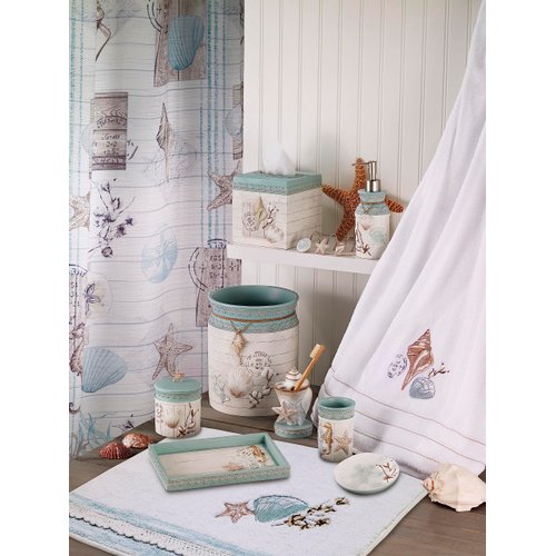 Avanti Linens - Tumbler, Countertop Organizer, Farmhouse Chic Bathroom Accessories (Farmhouse Shell Collection)