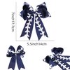Softball Cheer Bows hair Tie Softball Hair Accessories Perfect Softball Player Gift.(FQ7) (Blue)