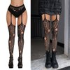 SOUTHRO 5 Pairs Black Fishnet Thigh High Garter Stockings Fish Net Tights for Women - Garter Belts Set & Suspender Pantyhose for Women