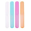 LASSUM 4 Pcs Colorful Plastic Toothbrush Case Portable Toothbrush Case Holder for Daily and Travel Use