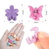 YISSION 80Pcs Mini Hair Clips for Girls Women Small Flower Hair Clips Tiny Butterfly Hair Clips 90s Hair Accessories for Girls Women with Box Package Random Dark Colors