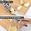 CUNSENR Garlic Press with Silicone Peeler & Brush - Premium Garlic Mincer Tool - Easy to Use & Clean - Durable Garlic Crusher - Rustproof Garlic Smasher - Dishwasher Safe - Press Garlic with Ease