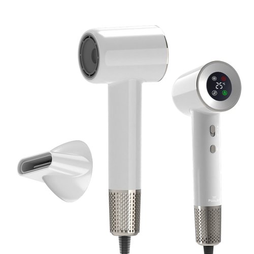 110,000 RPM high-Speed brushless Motor and Negative ion Blower，Wide Mouth Ceramic hairdryer，Flat end Blow Dryer.