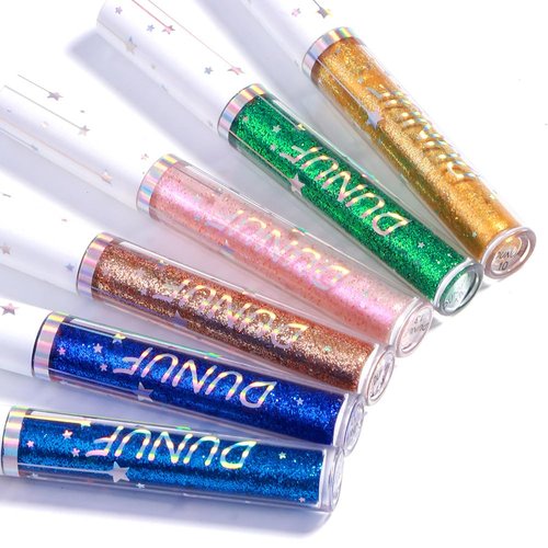 evpct 6Pcs Sparkle Glitter Liquid Eyeliner Eye Makeup Set, Metallic Liquid Eyeliner Waterproof Long-lasting, Liquid Glitter Eye liner in Multi Colors for Stunning Shimmery Eye Look, 01#