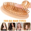 Bamboo Hair Brush No Handle Design Mini Hair Brush Hair Massager Scalp Bamboo Comb Bamboo Mini Brush for Hair Growth