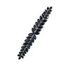 Sparkly Crystal Flower Leaf Hair Barrette Hair Clips Hair Pins for Women Bridal Wedding Prom Party Hair Accessaries (Black)