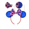 AVMBC 4th of July Headband Independence Day Striped Flag Hair Bow Mouse Ears Headband Chic Kids DIY Hair Accessories Women Headwear