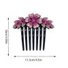 4 PCS Luxury Sparkly Glitter Flower Leaf Rhinestone Black Plastic Hair Side Combs Stylish Elegant Bride Hair Combs French Twist Hairpin Fine Hair Glitter with Long Teeth Hair Barrettes for Women Girls