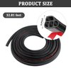 32.8Ft Car Door Rubber Seal Strip,Double Layer L Shape Automotive Weather Stripping,Universal Soundproofing Car Door Seal Strip Car Accessories for Car Door,Hood,Trunk