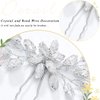 Unicra Bride Wedding Crystal Hair Pins Bridal Hair Pieces Wedding Hair Accessories for Women and Girls Pack of 1 (Silver)