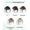 Clip in Bangs Bangs Hair Clip Fake Bangs Clip In Bangs Real Human Hair Hairpieces Ombre Blonde 360° Cover Clip on Bangs for Women Fringe with Temples Wispy Bangs Clip In Hair Extensions French Bangs