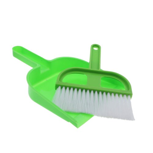 Small Dustpan Set with Brush - Green