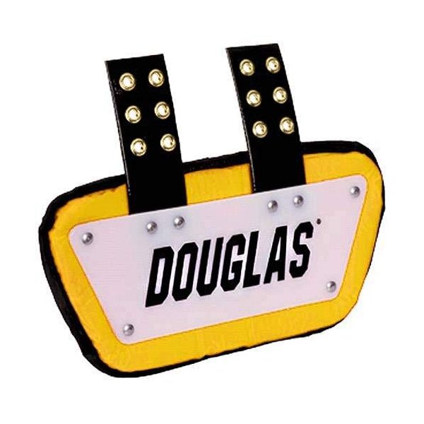 Douglas Custom Pro CP Series Removable Football Back Plate - 6 Inch - White/Gold