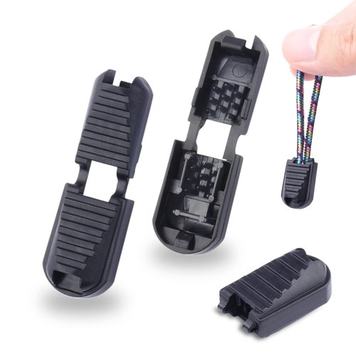 25 Pack Zipper Pull Tabs Cord Ends Tips Shoe Lace End Clips Cord Lock for Paracord Molle Backpack Quick No Tied Shoelace Triathlon Marathon Running Shoe