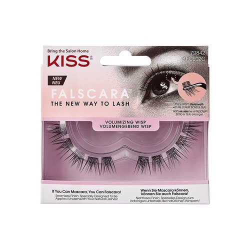 KISS Falscara DIY Eyelash Extension Volumizing Wisps - Featherlight Synthetic Reusable Artificial Eyelashes Pack of 10 Mini Lash Clusters for that Authentic Eyelash Extension Look