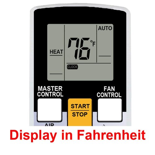RCECAOSHAN Replacement for Fujitsu Air Conditioner Remote Control Model Number AR-RAH2U works for ASU18RLF ASU18RLXS ASU24RLF ASU24RLXS ASU30RLX AUU12RLF AUU18RLF AUU9RLF