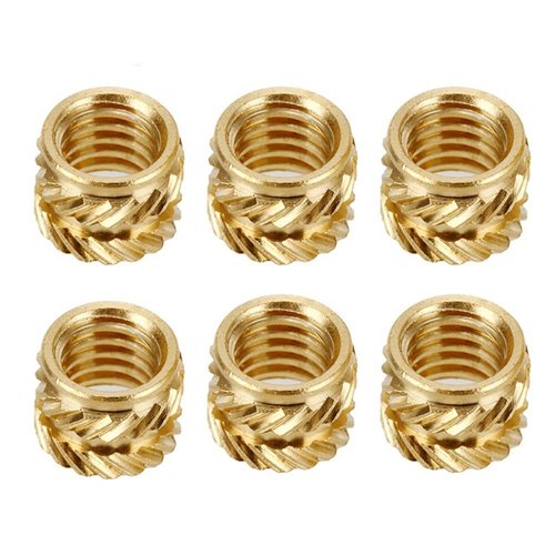 60pcs M3 Threaded Insert OD5mm L4mm Brass Nut Knurled Inserts Heat Embedment Nuts Compatible with Voron 2.4 Trident Switchwire DIY 3D Printer