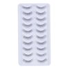 outopen 10 Pairs Natural Lashes That Look Like Extensions 5-13MM Short False Eyelashes Handmade Clear Band Wispy Eyelashes For Daily Work Lashes Easy To Apply (D01)
