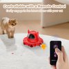 Cosicosy 2-in-1 Interactive Cat Toys for Indoor Cats, Automatic Cat Toy with 7 Holes Mice Whack A Mole Moving Feather, Smart Cat Toy (Red)