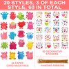 Cholemy 60 Packs Valentine's Day Monster Craft Kit for Kids Create Your Own Monster Craft Make Your Own Monster Kit with Paper Craft Stickers Valentines Day Gift for Home Class Activities, 20 Styles