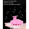 YQBOOM Scalp Massager Hair Growth 2 Pcs Soft Silicone Bristles Scalp Scrubber Hair Shampoo Brush for Wet Dry Hair Ladies Men Black Pink