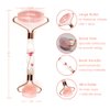 Rose Quartz Roller - Natural Massager for Face, Eyes & Neck, Reduces Facial Puffiness, Provides Lymphatic Drainage, Rejuvenates Face & Neck Wrinkles