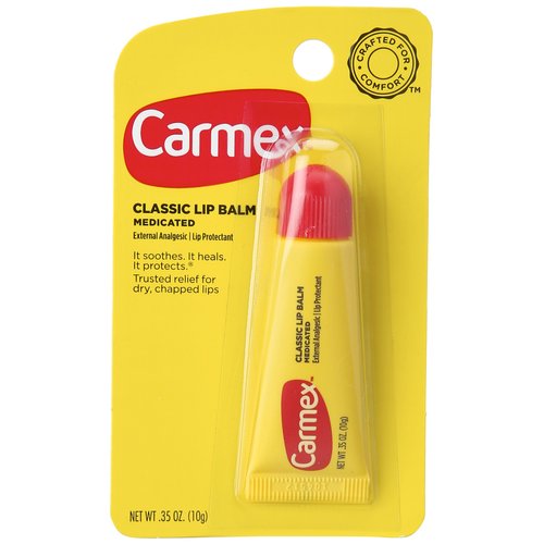Carmex Classisc Lip Balm Medicated, 0.35 Ounce (Pack of 1) (Tube in Blister Pack)