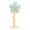 macoam Lily The Flower Teething Toy | 2 in 1 Silicone Baby Teether Toy & Baby Rattle | Chew Toy for Infants (Green)