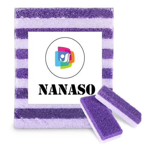 2 in 1 Pumice Stone for Feet,6 Pack Foot Scrubber & Callus Remover, Stone Scrubber for Hard Skin,Foot Pumice,Dead Skin Remover for Feet, Heels, Hands and Body (Purple)