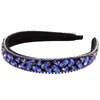 Wecoe Rhinestone Headband Royal Blue Headband Women Non Slip Fashion Bling Sparkly Diamond Headband Wide Hair Band Holiday Birthday Holiday Gift Formal Hair Accessories For Women Girls
