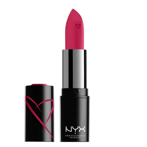 NYX PROFESSIONAL MAKEUP Shout Loud Satin Lipstick, Infused With Shea Butter - Cherry Charmer (Red Fuchsia)
