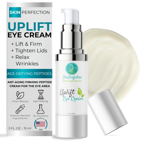 Revitalize Your Eyes: Uplift Anti-Aging Eye Cream for Dark Circles, Wrinkles & Puffiness Peptide Complex Haloxyl Lift Tighten Droopy Lids Argireline Matrixyl Pepha Tight .5 oz