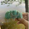 Crystal Boho Celtic Amazonite Mermaid Barrette Hair Clip for Long Hair Slide Irish Hair Accessories Gift